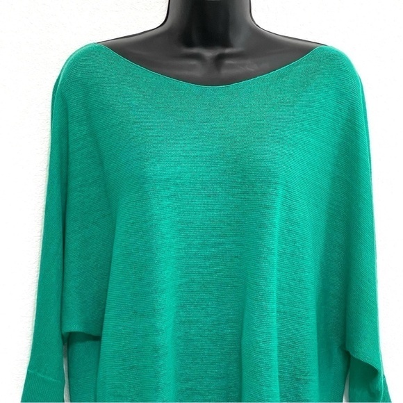 Vince Woman LINEN Green Pullover 3/4 Sleeve Shirt Size S/P - Picture 2 of 13